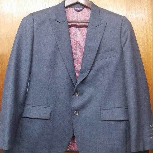 Bindle & Keep Bespoke 2-Piece Suit Steel Blue LGBTQ *Read for Size* - Picture 14 of 16